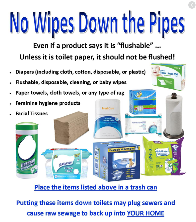 No Wipes in the Pipes Pledge - Warren County Water District